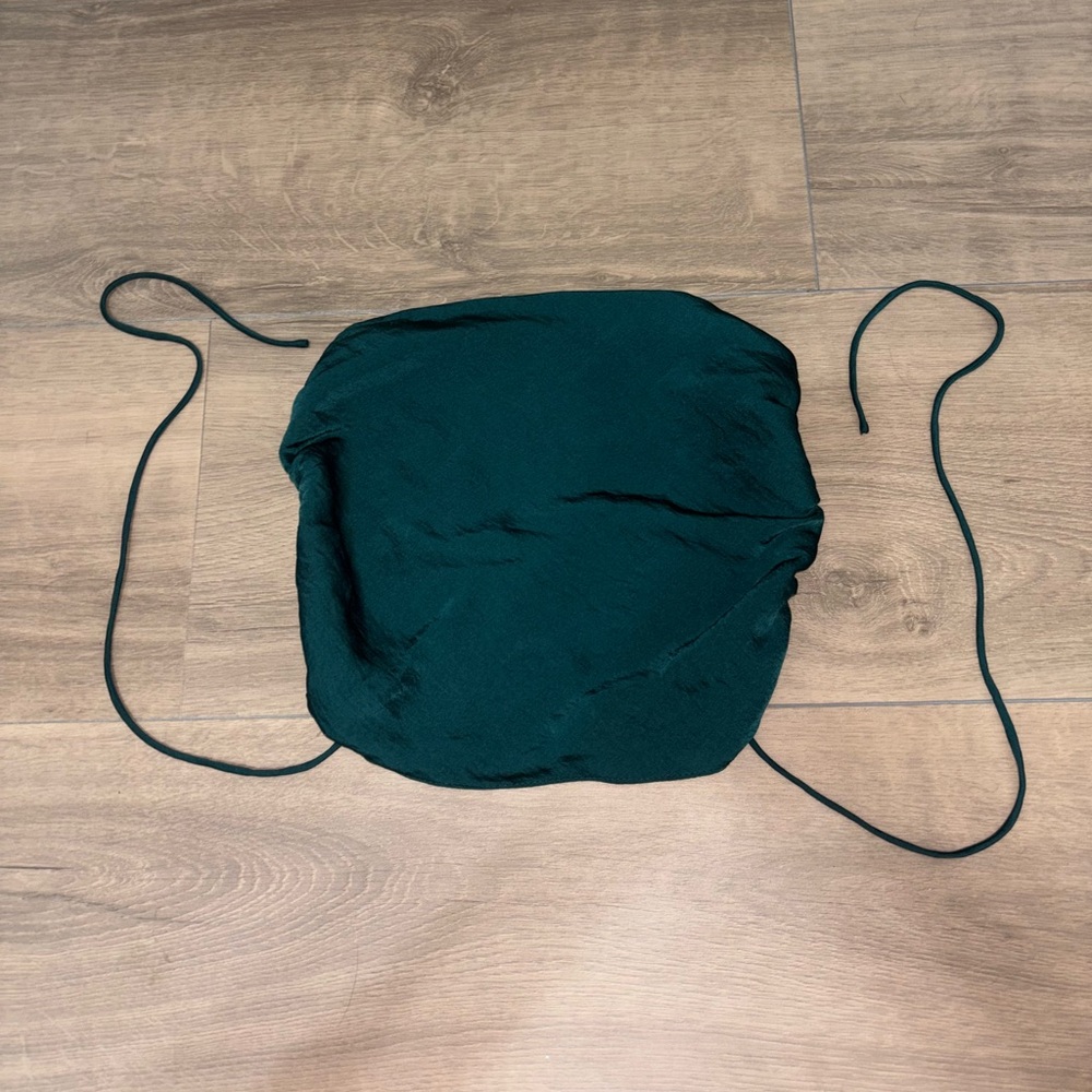 Lioness Forest Green Satin Top